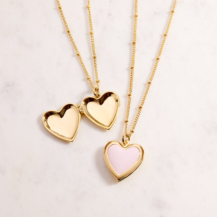 Isla Heart Enamel Locket