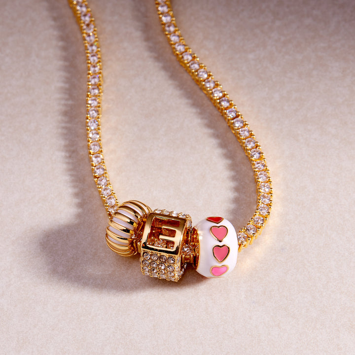 Gaby Heart Enamel Bead