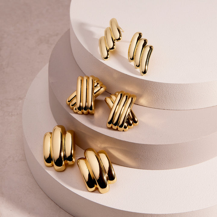 Harper Curve Statement Earrings