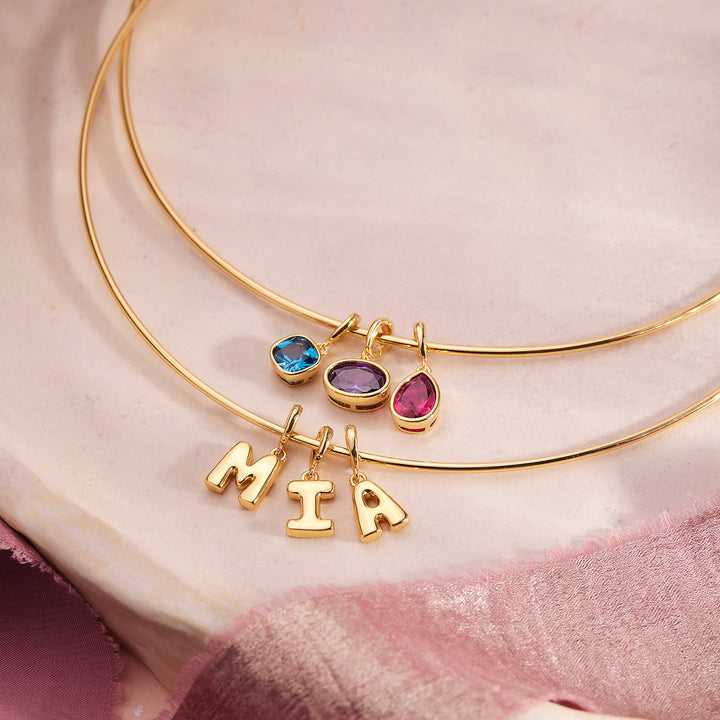 Build Your Own Sadie Bezel Birthstone Necklace