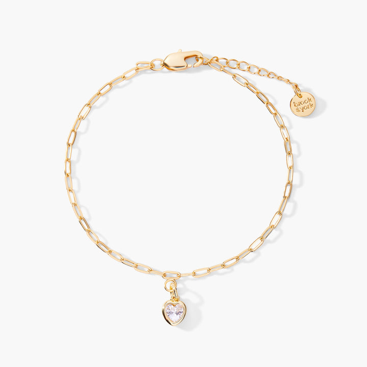 Mackenzie Heart Birthstone Bracelet