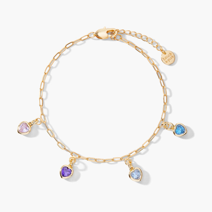 Mackenzie Heart Birthstone Bracelet