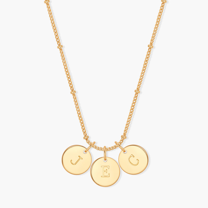 Madeline Three Initial Pendant