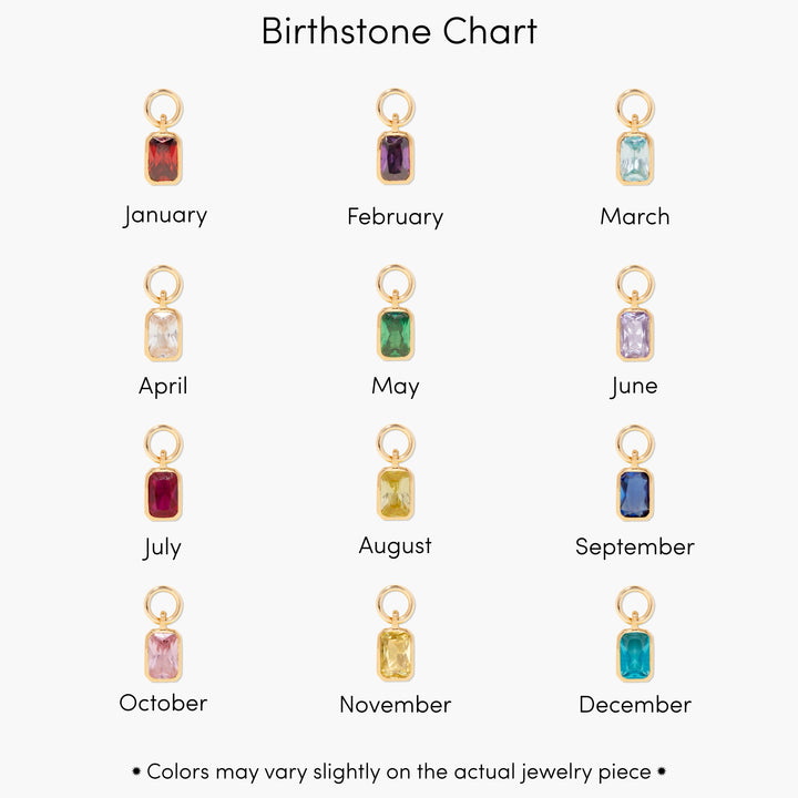 Mackenzie Birthstone Initial Pendant