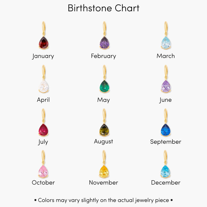 Melrose Teardrop Birthstone Charm