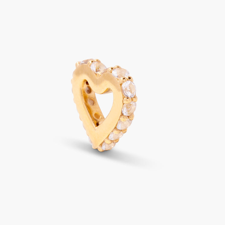 Gracie Gold Vermeil Diamond Heart Bead