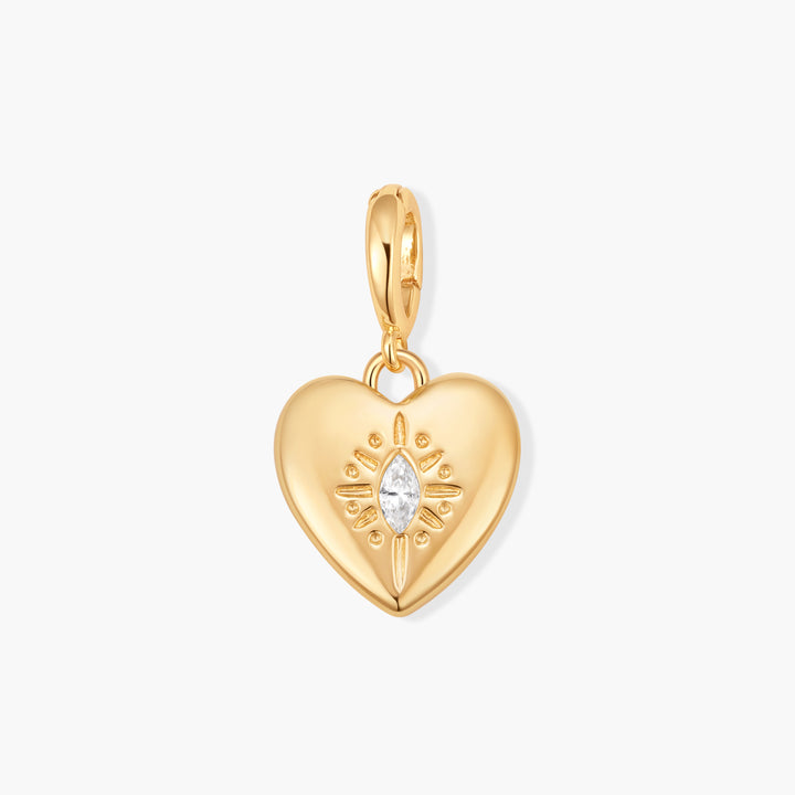 Effie Vintage Birthstone Heart Charm