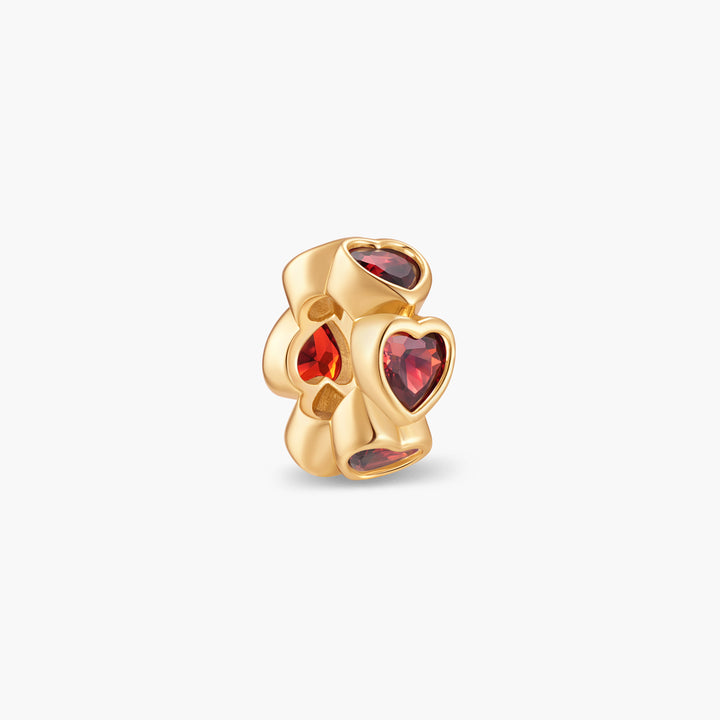 Gaby Heart Birthstone Bead