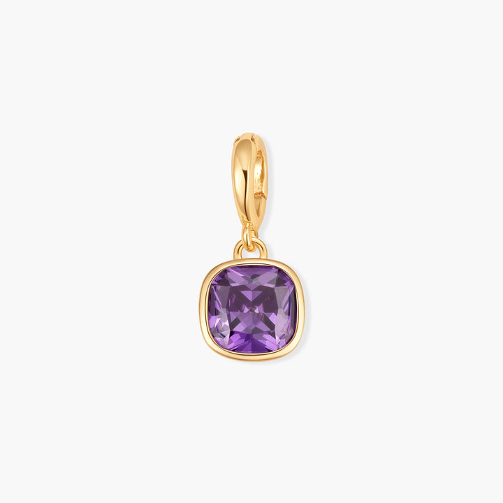 Sadie Square Bezel Birthstone Charm