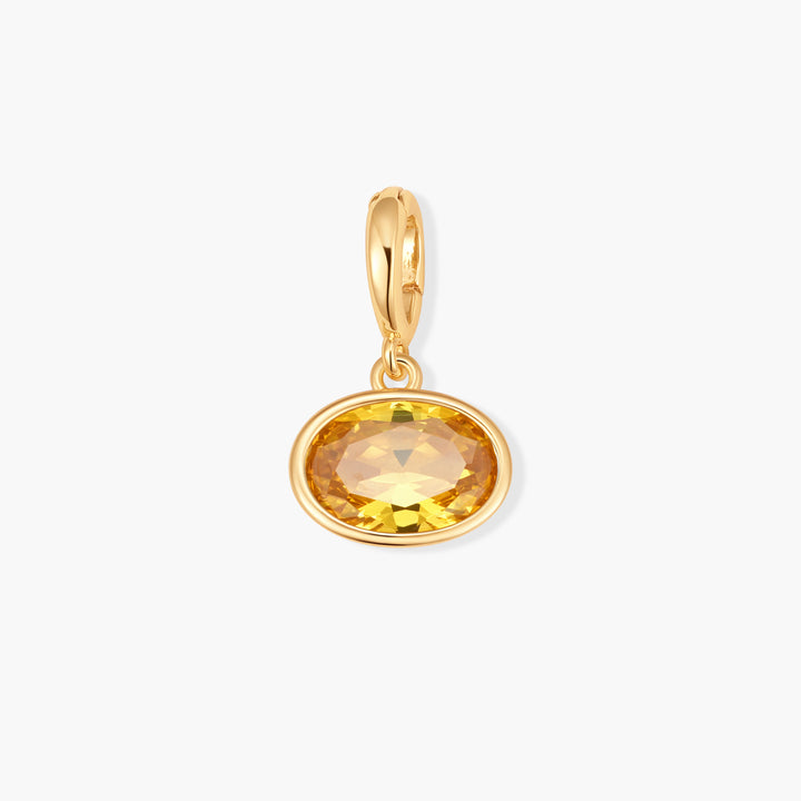 Sadie Oval Bezel Birthstone Charm