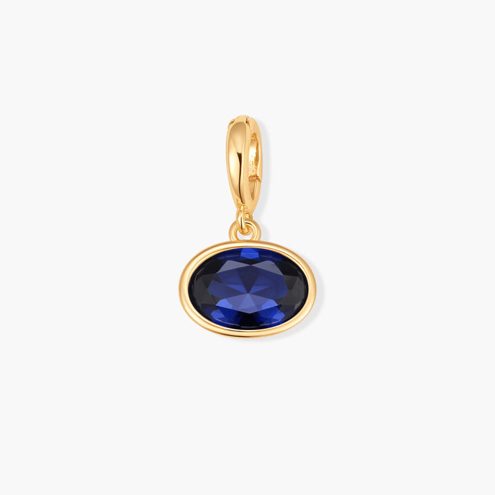 Sadie Oval Bezel Birthstone Charm