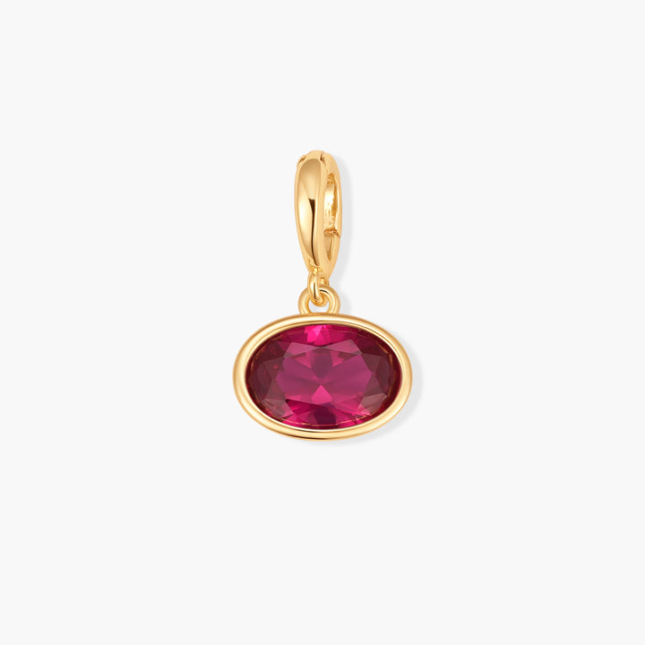 Sadie Oval Bezel Birthstone Charm
