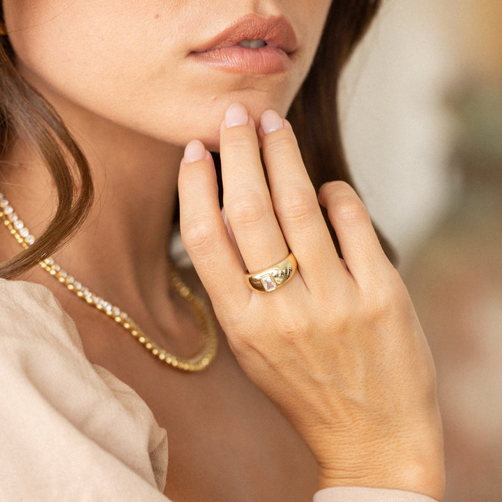 Carter Baguette Dome Ring