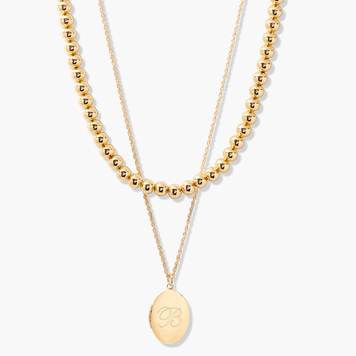 Isla Oval Locket Layering Set