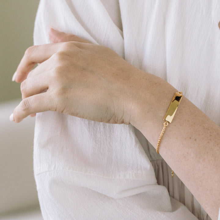 Elena Roman Numeral Bar Bracelet